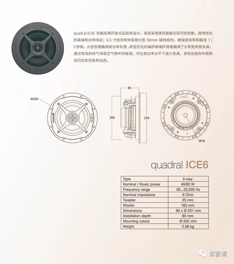 ICE6吸顶式扬声器系统(图2)